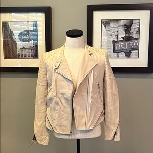 Andrew Marc - Women's Cream Moto Jacket